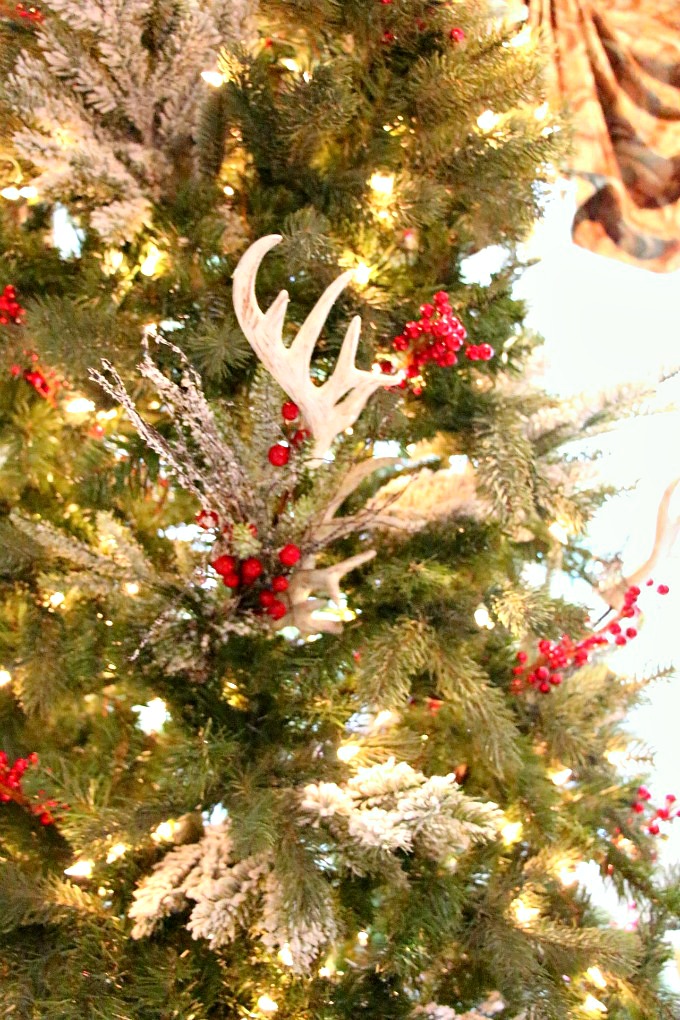 Plaid tree half done Plaid tree half done