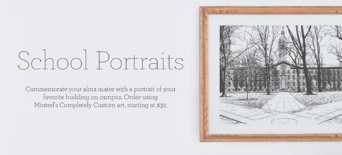 framed school portraits from Minted. www.jennelyinteriors.com